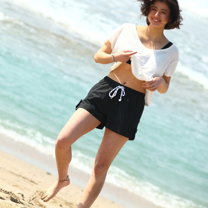 レディース サーフパンツ 水着 で 人気 の ボーダー ショートパンツ です。海 や プール に【サーフパンツ専門店SAFS TOKYO】